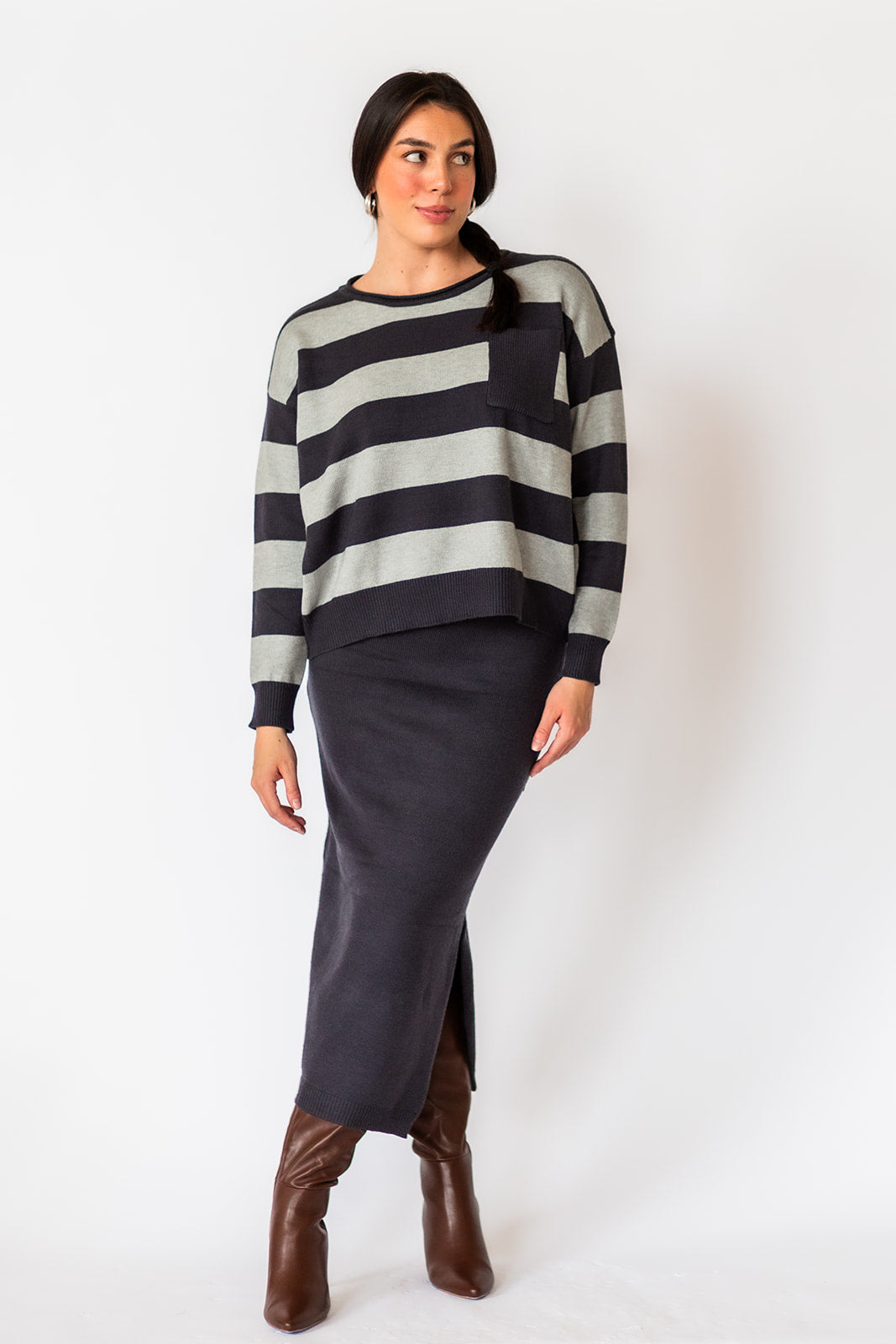 Siarah Knit Pencil Skirt