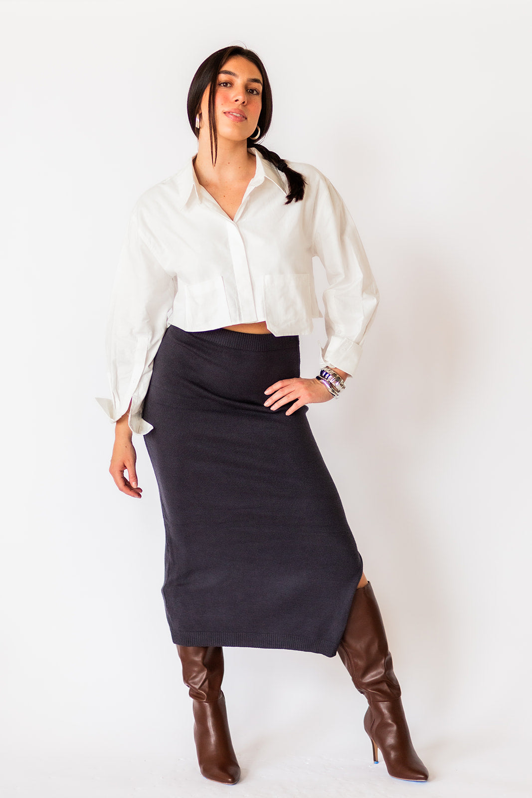 Siarah Knit Pencil Skirt