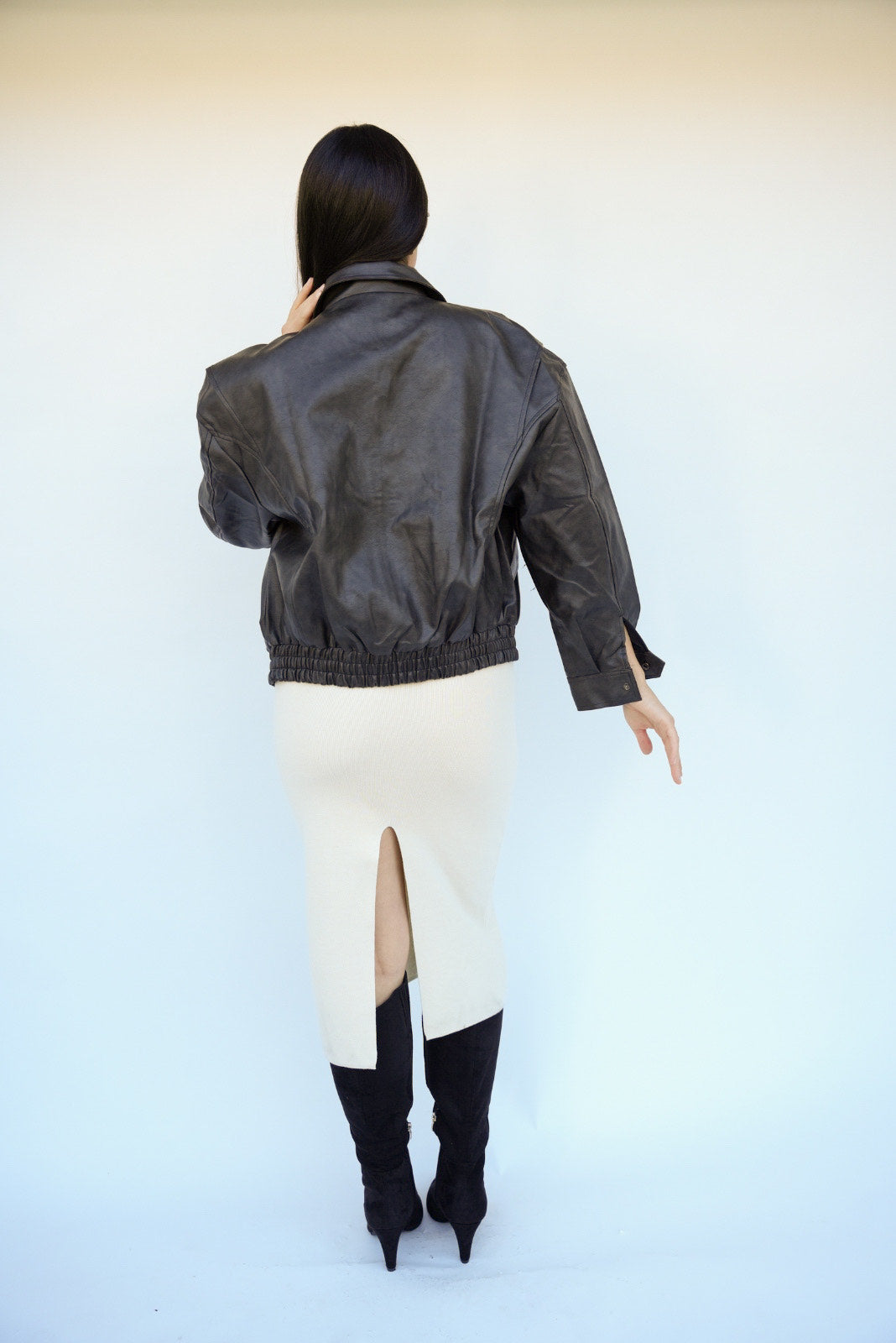 Edit Faux Leather Bomber