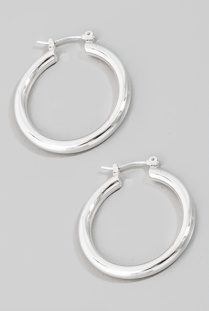 Simple Silver Hoop