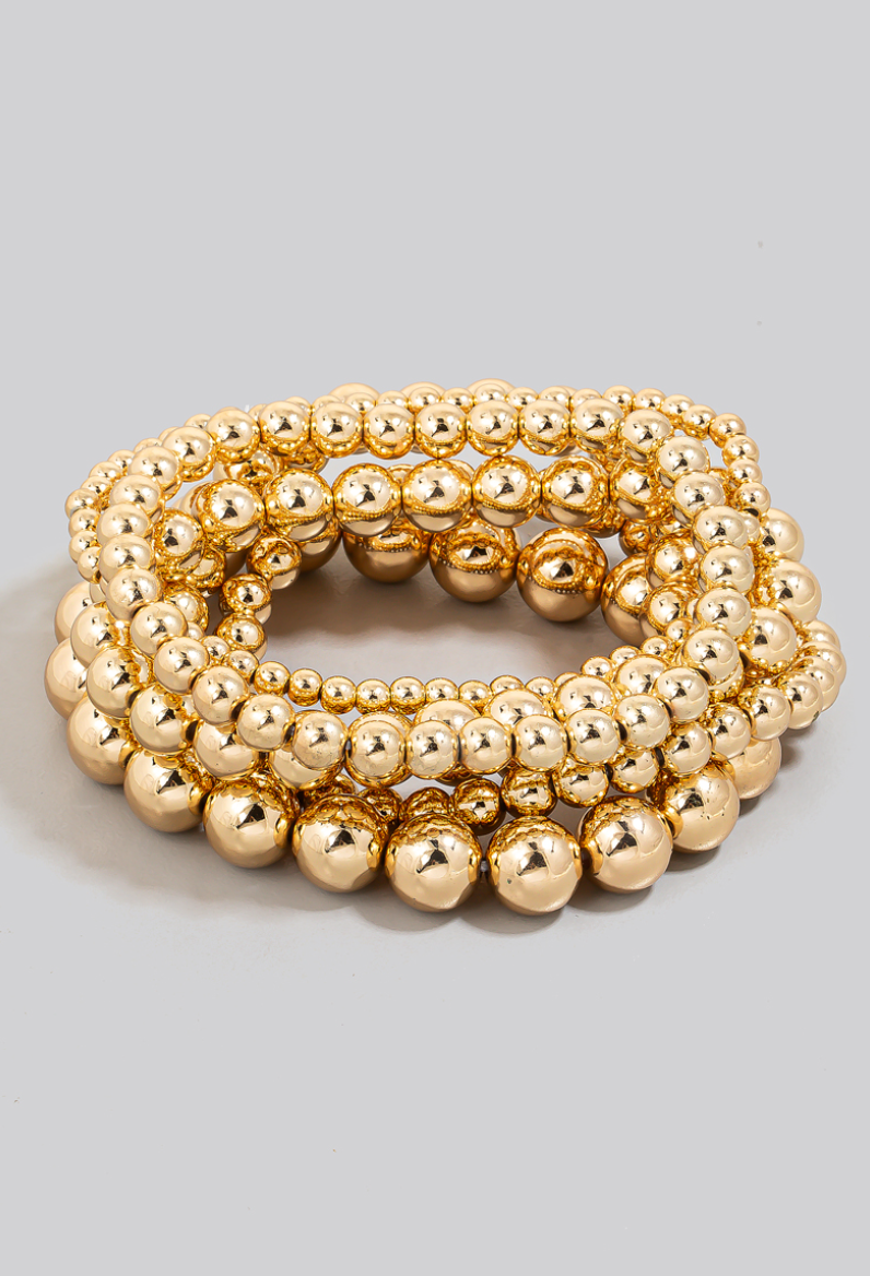 Beaded Stack Gold