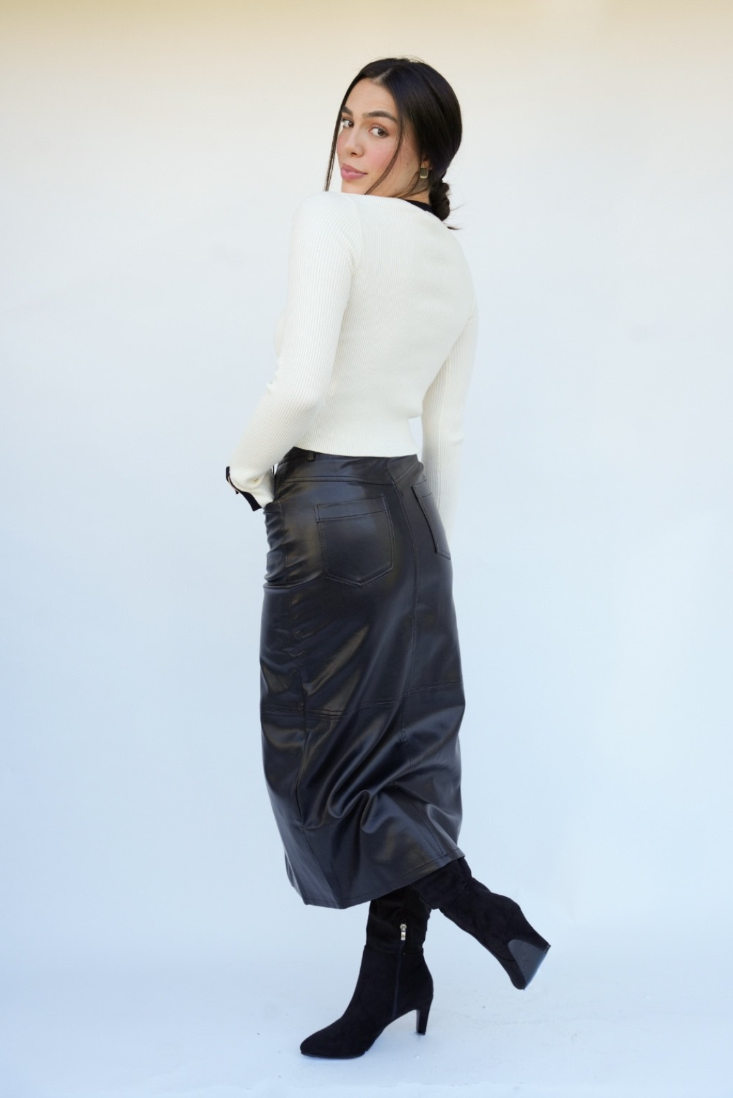 Lilliana Faux Leather Maxi Skirt