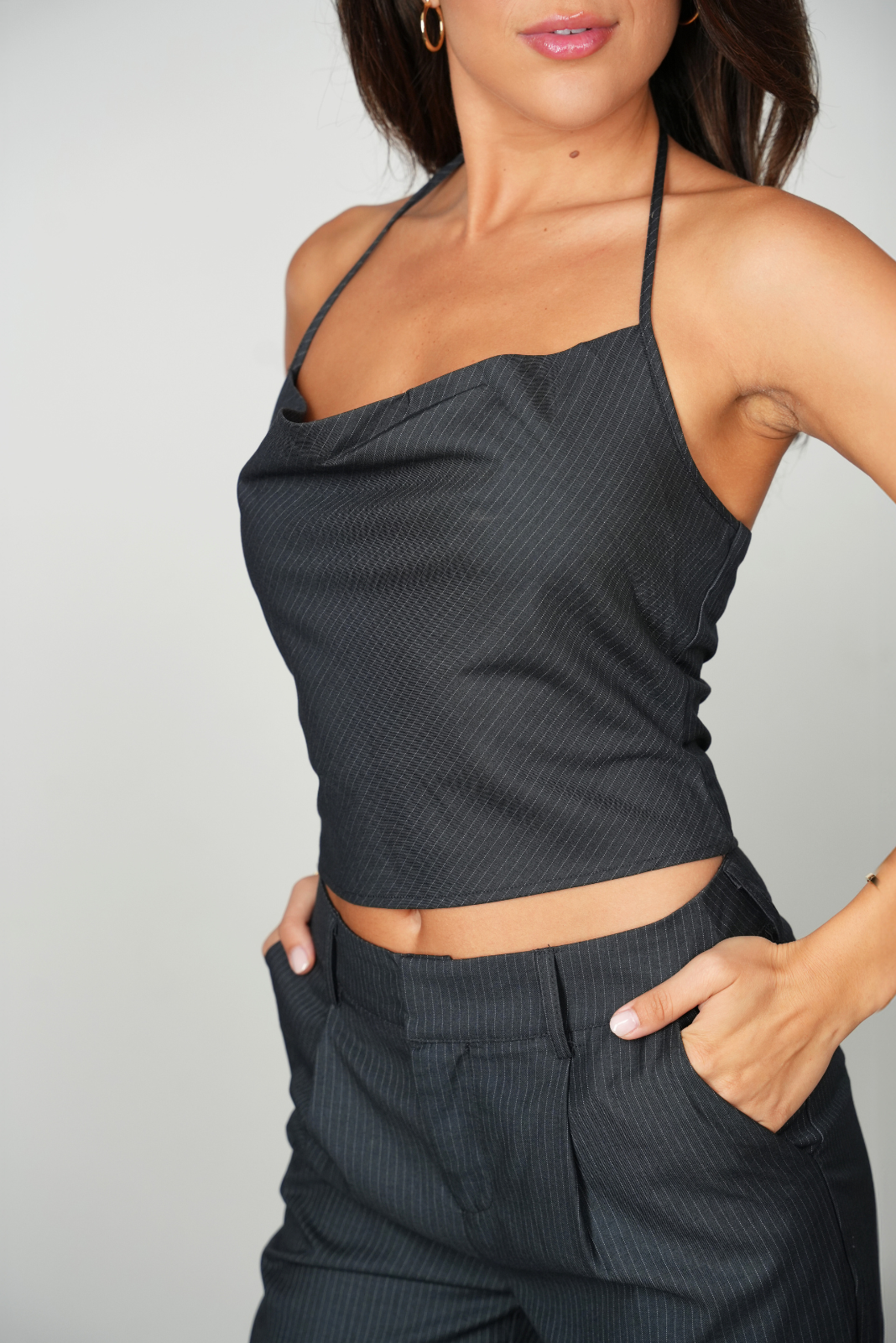 Corina Cowl Neck Halter Top