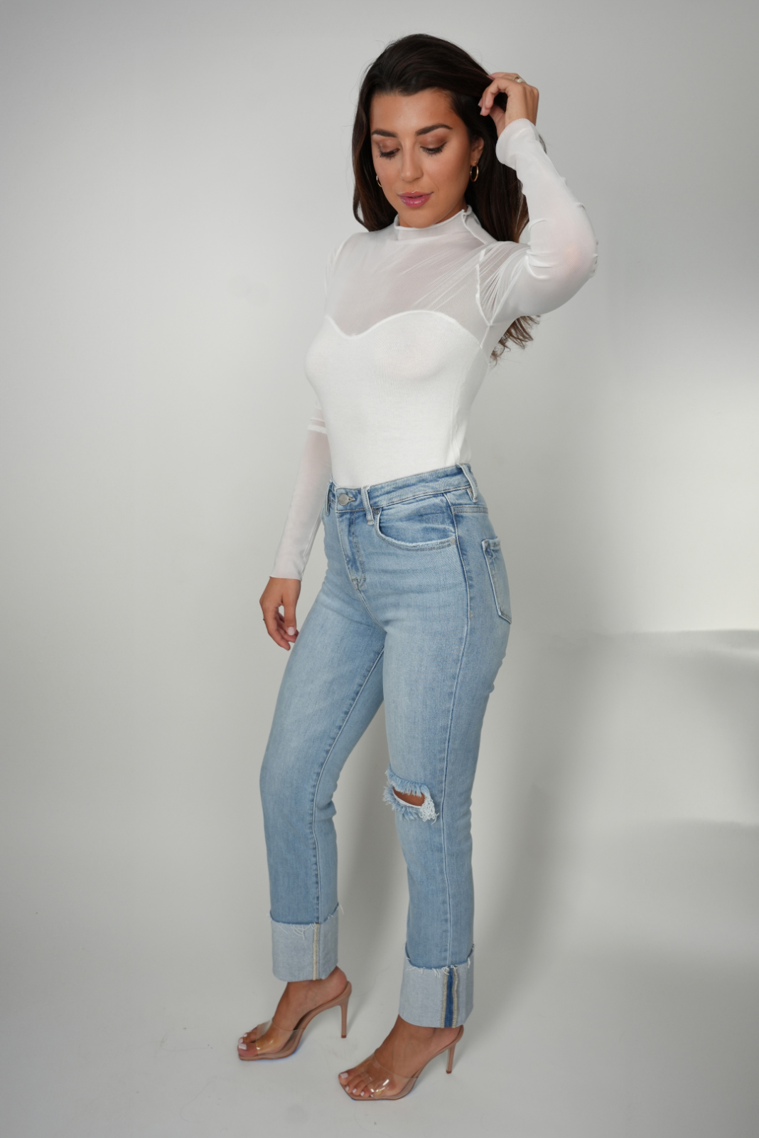 Julian Mesh Mixed Top