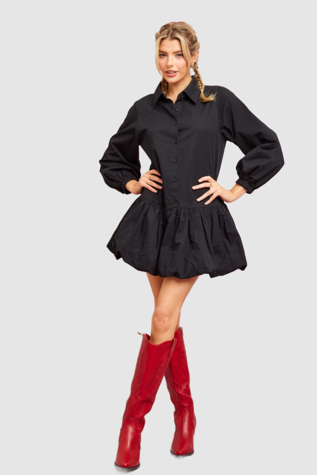 Lillian Bubble Hem Dress