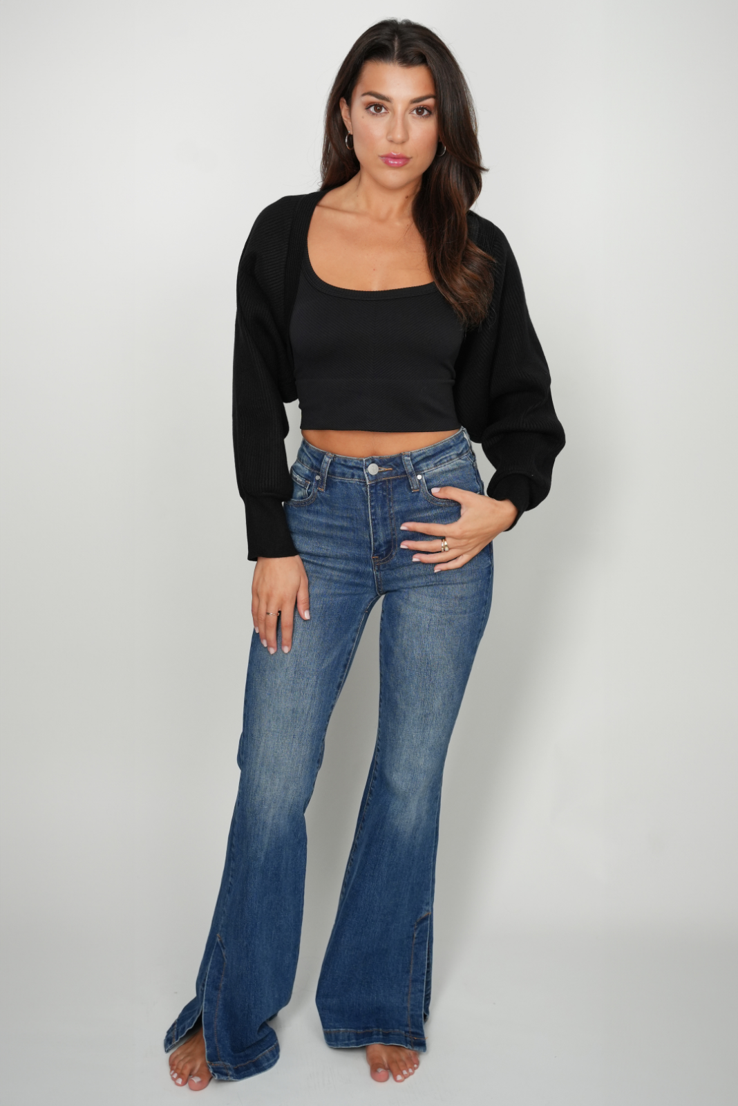 Andrea Shrug Crop Cardigan