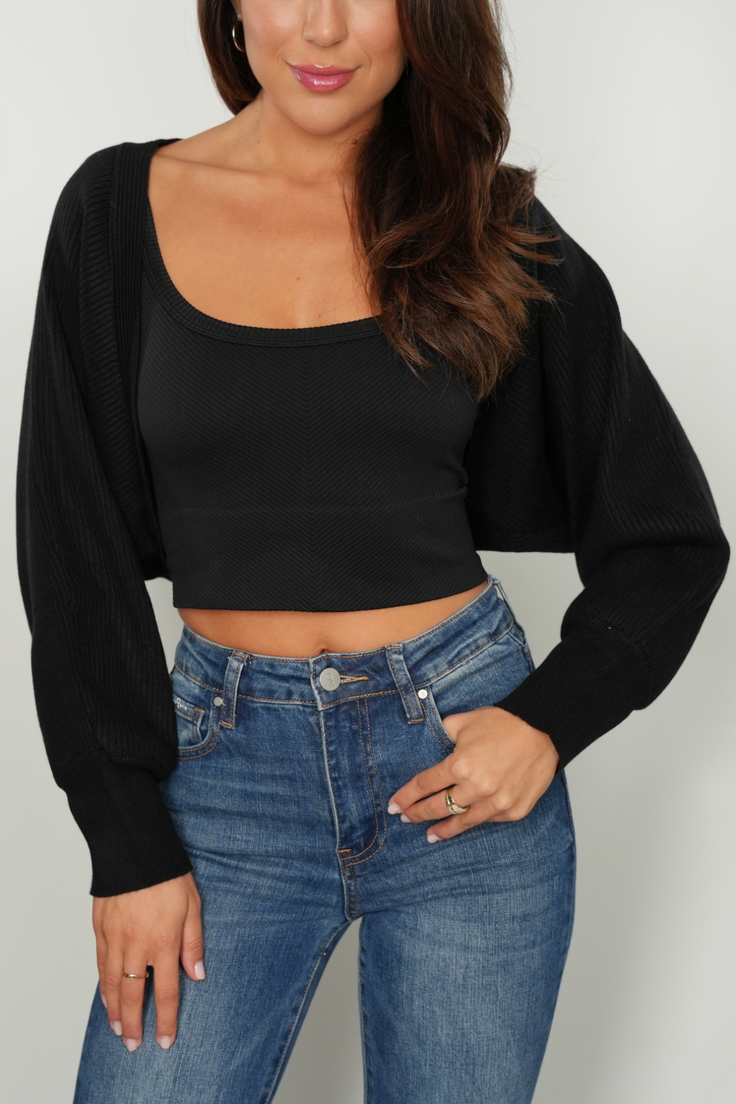 Andrea Shrug Crop Cardigan