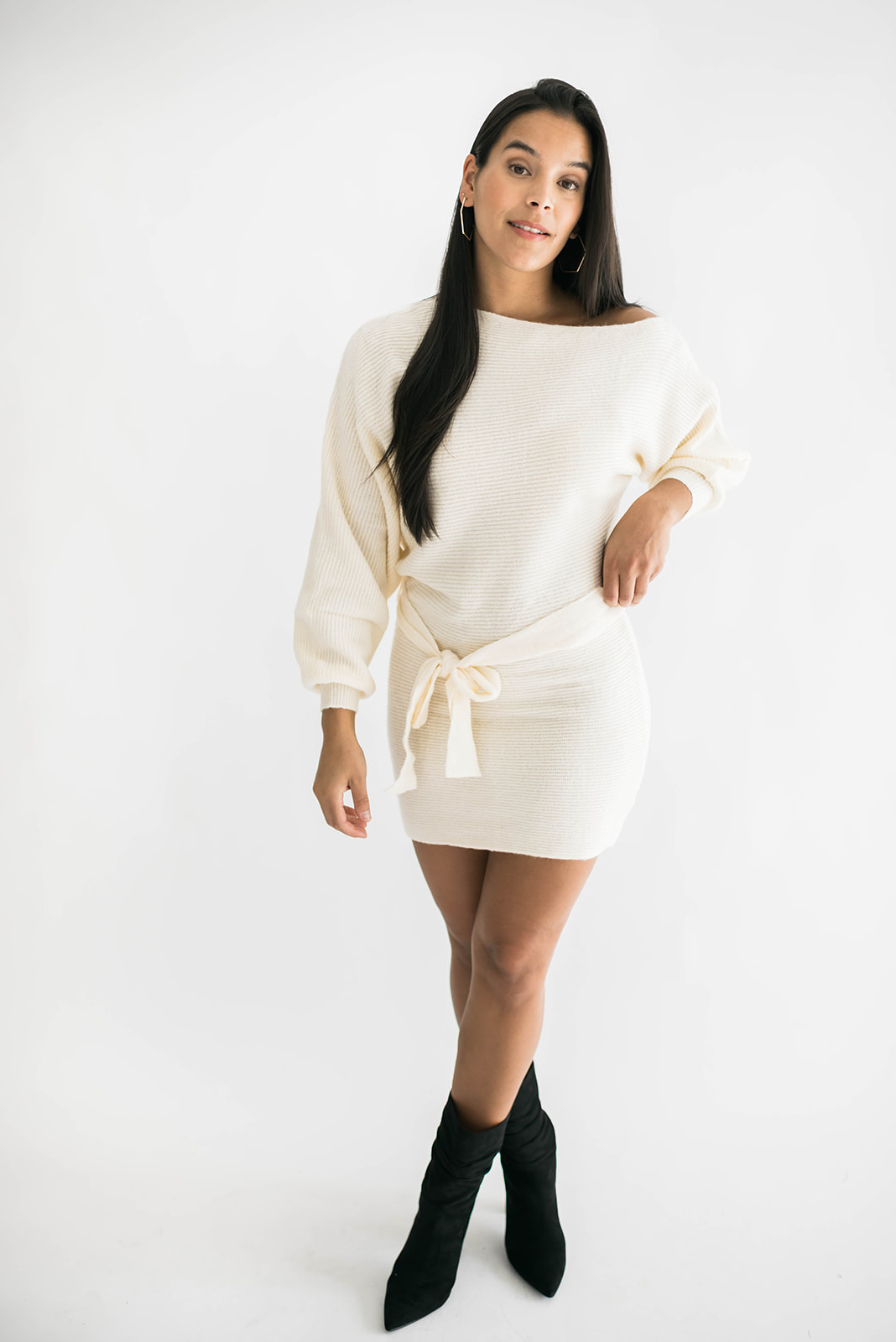 Sweater dress ivory online